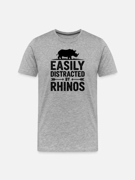 Rhinos Sayings Funny Rhinos Gift - Men's Premium Organic T-Shirt - heather grey