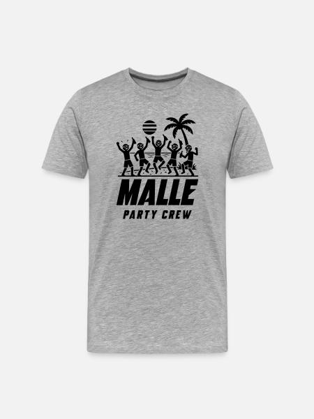 Malle Party Crew Vacation - Men's Premium Organic T-Shirt - heather grey