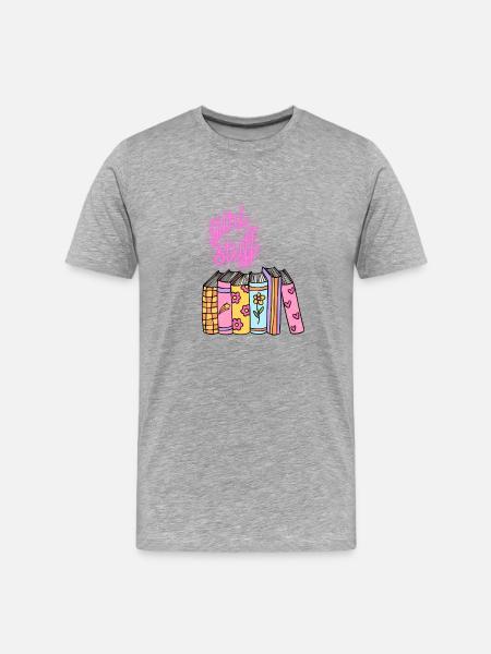 Girl Stuff Book Colour Magic - Men's Premium Organic T-Shirt - heather grey