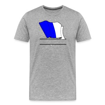Spa Custom Flagge - Männer Premium Bio T-Shirt - Grau meliert - Vorne - Damien (186cm)