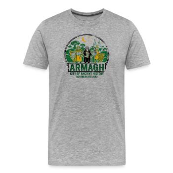 Armagh Northern Ireland Local Cultural Heritage - Männer Premium Bio T-Shirt - Grau meliert - Vorne - Damien (186cm)