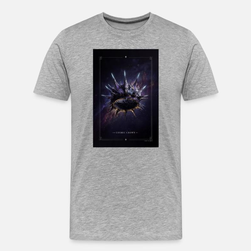 Kosmischer Kronennebelring - Männer Premium Bio T-Shirt - Grau meliert