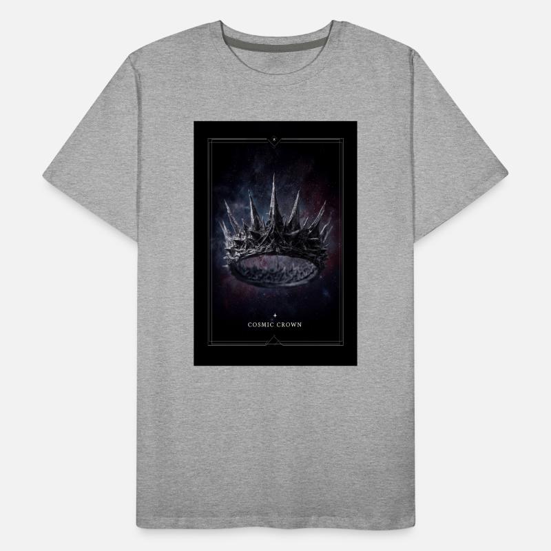 Cosmic Crown: Spiked Nebula Men's Premium Organic T-Shirt