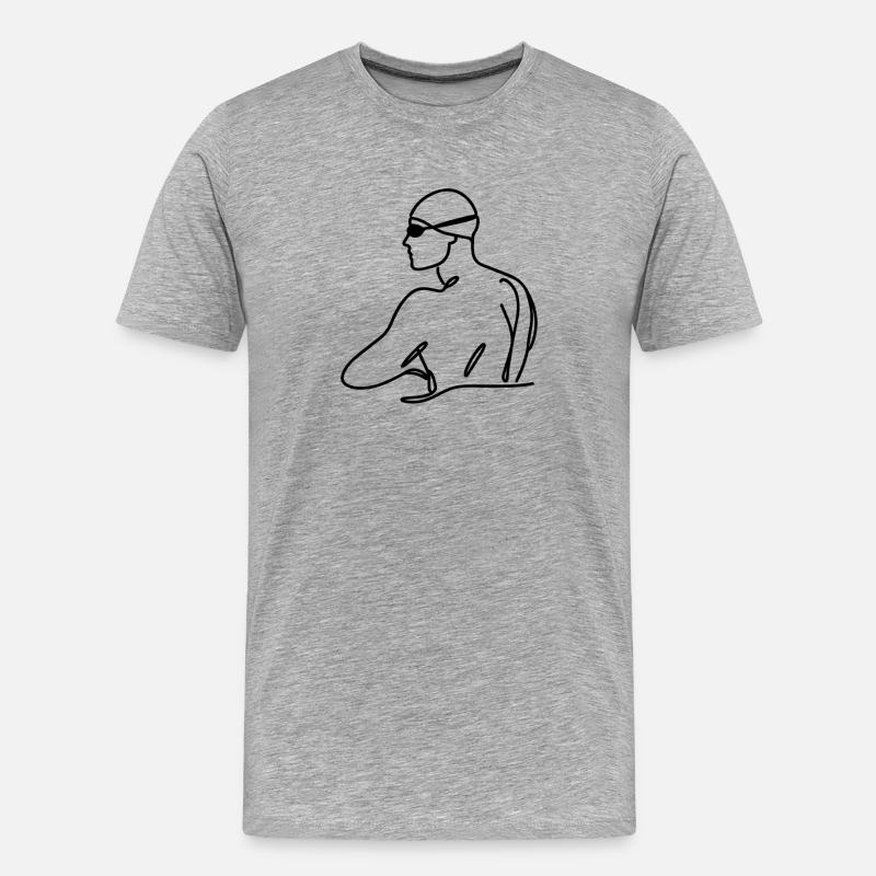 Graphisme de flotteur - T-shirt bio Premium Homme - gris chiné