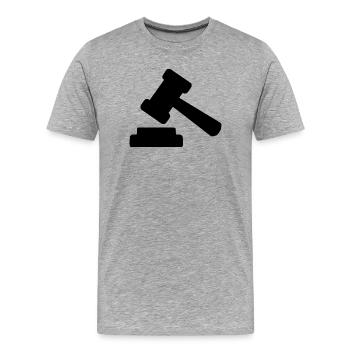 Avocat Droit Droit Avocat Balance Droit Judiciaire - T-shirt bio Premium Homme - gris chiné - Devant - Damien (186cm)