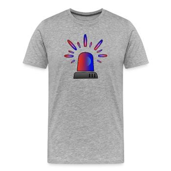 Dégradé Bleu-Rouge Sirène - T-shirt bio Premium Homme - gris chiné - Devant - Damien (186cm)