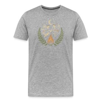 Kupala Night Dance - Men's Premium Organic T-Shirt - heather grey - Front - Damien (186cm)