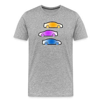 Automobiles - T-shirt bio Premium Homme - gris chiné - Devant - Damien (186cm)