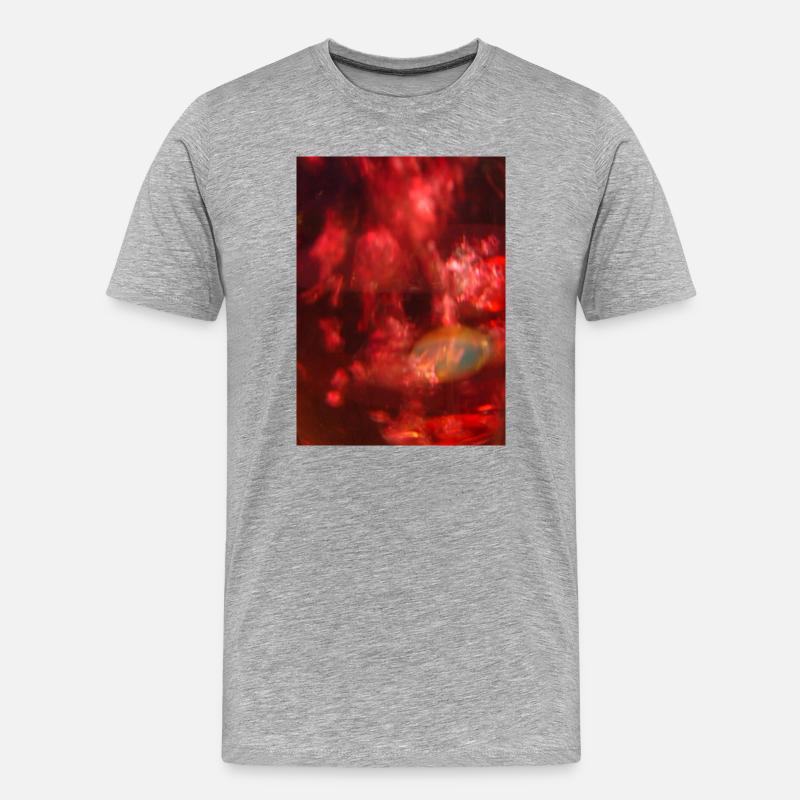 Rotlichtrauschendes Neon - Männer Premium Bio T-Shirt - Grau meliert