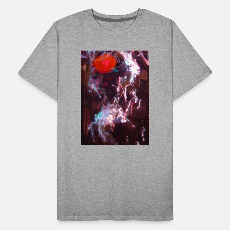 Neon Fluid Reflection Men's Premium Organic T-Shirt
