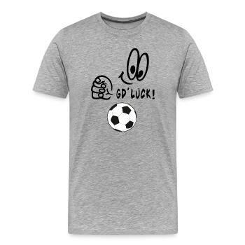 Bonne chance - T-shirt bio Premium Homme - gris chiné - Devant - Damien (186cm)