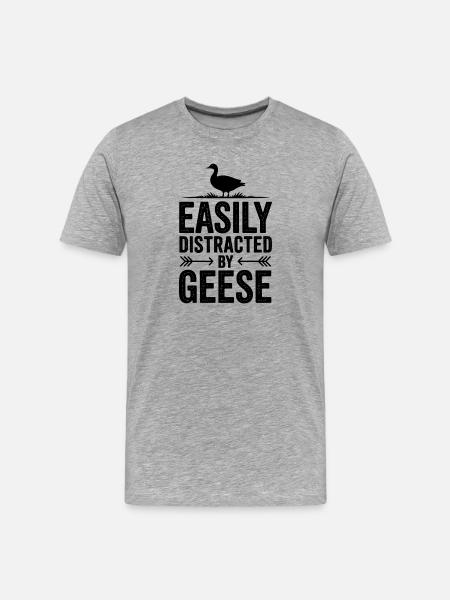 Gänse Sprüche Gans Lustiges Gänse Geschenk - Männer Premium Bio T-Shirt - Grau meliert