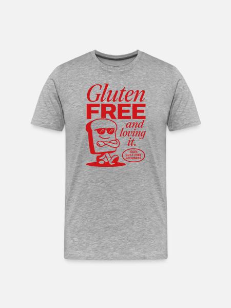 Gluten Free And Loving It Bread - Men's Premium Organic T-Shirt - heather grey