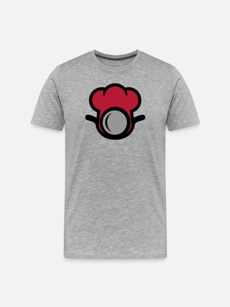 Chef's Hat Restaurant Chef Catering - Men's Premium Organic T-Shirt - heather grey