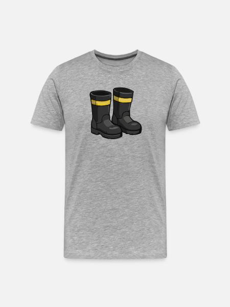 Rubber Boots Yellow Ribbon - Men's Premium Organic T-Shirt - heather grey