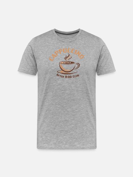 Coffee Club after 11 a.m. - Men's Premium Organic T-Shirt - heather grey