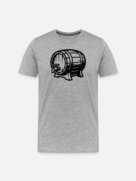 Beer barrel symbol beer - Men's Premium Organic T-Shirt - heather grey