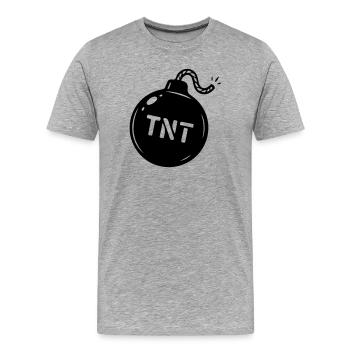 Symbole TNT de la bombe - T-shirt bio Premium Homme - gris chiné - Devant - Damien (186cm)