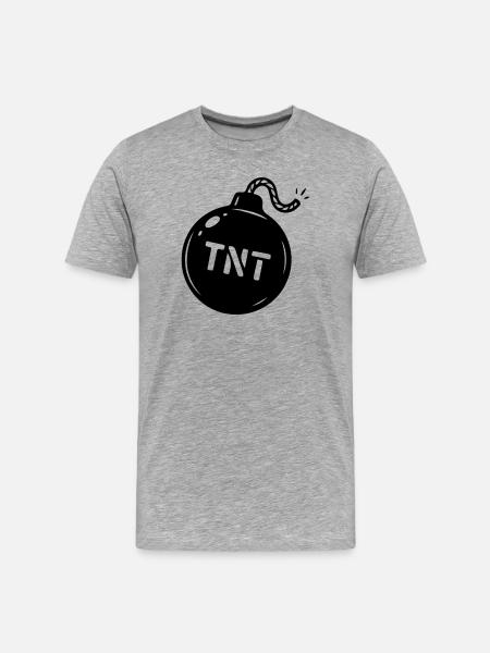 Bomb TNT Symbol - Men's Premium Organic T-Shirt - heather grey
