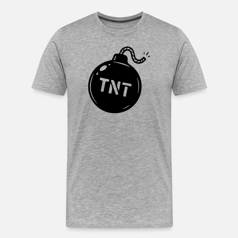 Symbole TNT de la bombe - T-shirt bio Premium Homme - gris chiné