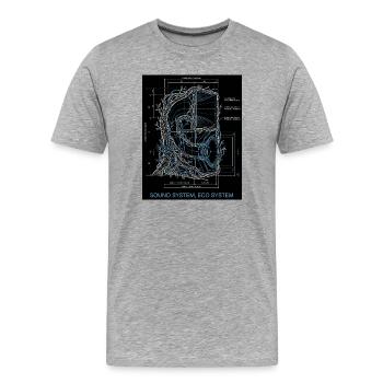 Eco sound system - Men's Premium Organic T-Shirt - heather grey - Front - Damien (186cm)