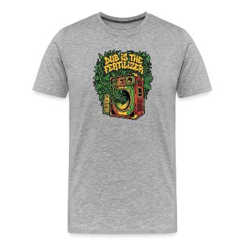 Sol Dub Reggae - T-shirt bio Premium Homme - gris chiné - Devant - Damien (186cm)