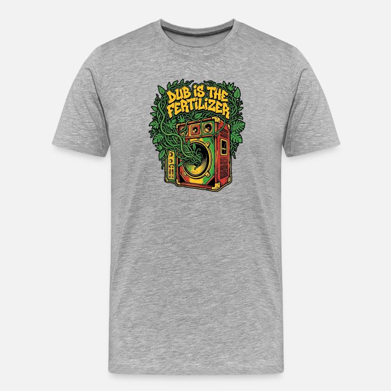 Dub Reggae Soil - Männer Premium Bio T-Shirt - Grau meliert