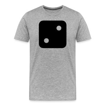 Says - Men's Premium Organic T-Shirt - heather grey - Front - Damien (186cm)