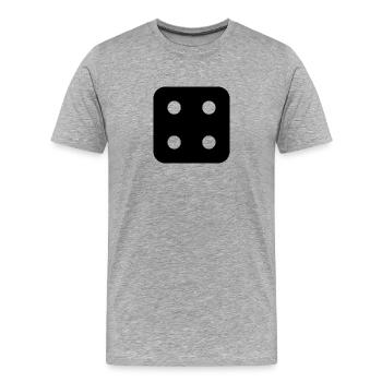 Sagt - Männer Premium Bio T-Shirt - Grau meliert - Vorne - Damien (186cm)