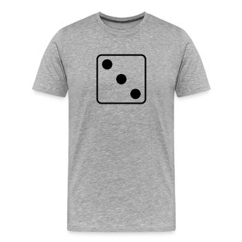 Says - Men's Premium Organic T-Shirt - heather grey - Front - Damien (186cm)