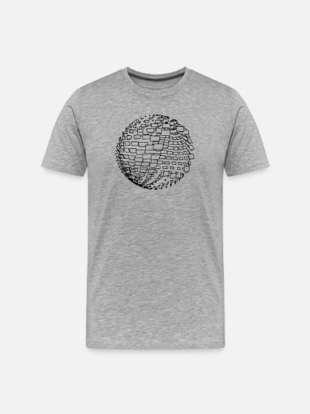 Sphère paramétrique - T-shirt bio Premium Homme - gris chiné