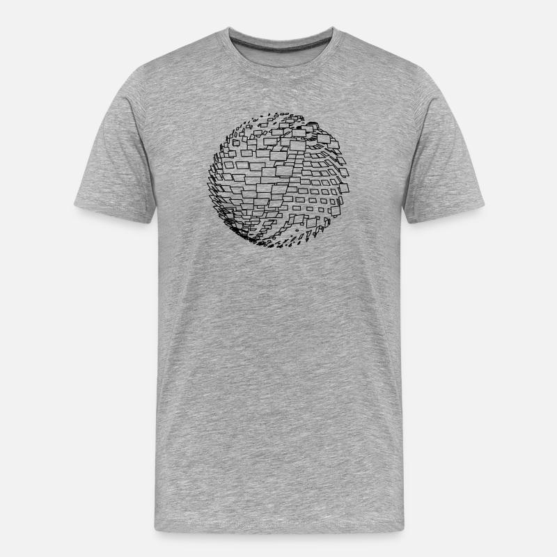Parametric Sphere - Men's Premium Organic T-Shirt - heather grey