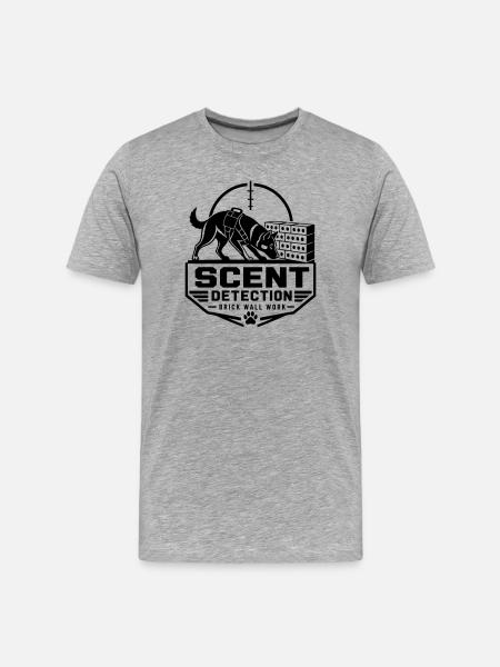 Scent Detection – Brick Wall Work - Men's Premium Organic T-Shirt - heather grey