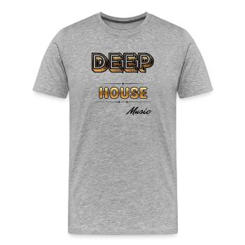 Maison profonde. - T-shirt bio Premium Homme - gris chiné - Devant - Damien (186cm)