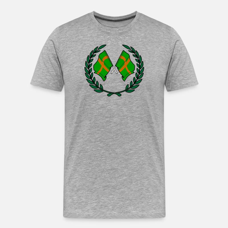 Walking Crest Custom - Männer Premium Bio T-Shirt - Grau meliert