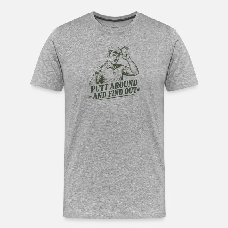 Putt un peu et découvre : - T-shirt bio Premium Homme - gris chiné