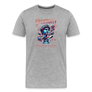 Creativity in colorful sculpture art - Men's Premium Organic T-Shirt - heather grey - Front - Damien (186cm)
