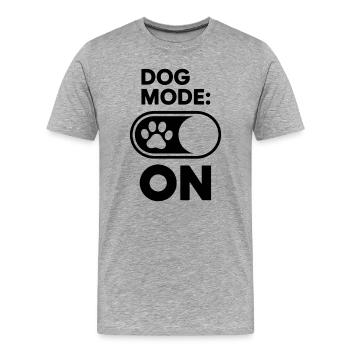 Turn on dog mode - Men's Premium Organic T-Shirt - heather grey - Front - Damien (186cm)