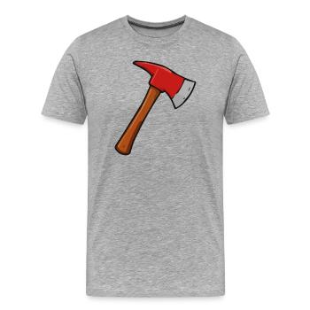 Hache - T-shirt bio Premium Homme - gris chiné - Devant - Damien (186cm)