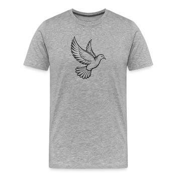 where - Men's Premium Organic T-Shirt - heather grey - Front - Damien (186cm)