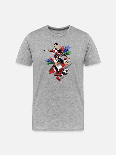 Croacia - Croatia - Flags - Men's Premium Organic T-Shirt - heather grey