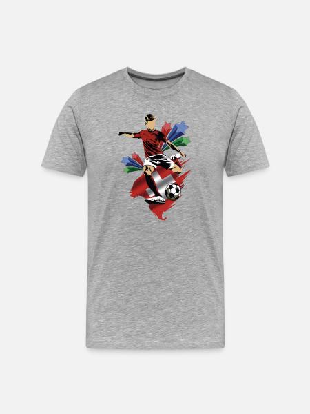 Suisse - Suisse - Drapeaux - T-shirt bio Premium Homme - gris chiné
