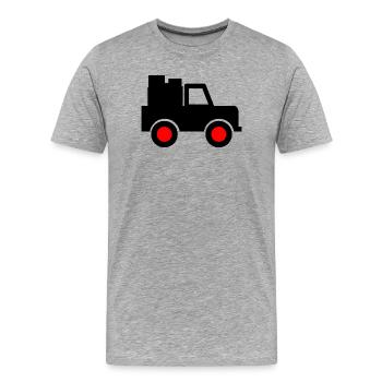 Car - Men's Premium Organic T-Shirt - heather grey - Front - Damien (186cm)