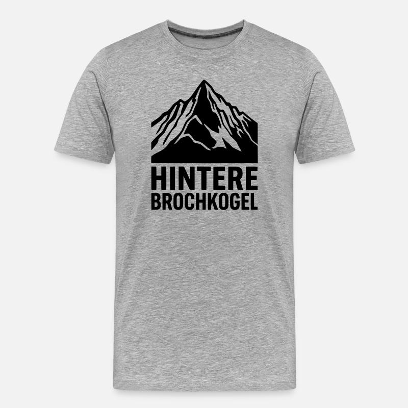 Hintere Brochkogel - Männer Premium Bio T-Shirt - Grau meliert