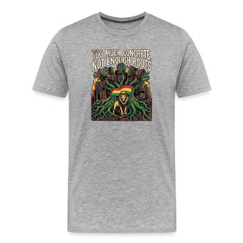 Trop de béton - T-shirt bio Premium Homme - gris chiné - Devant - Damien (186cm)