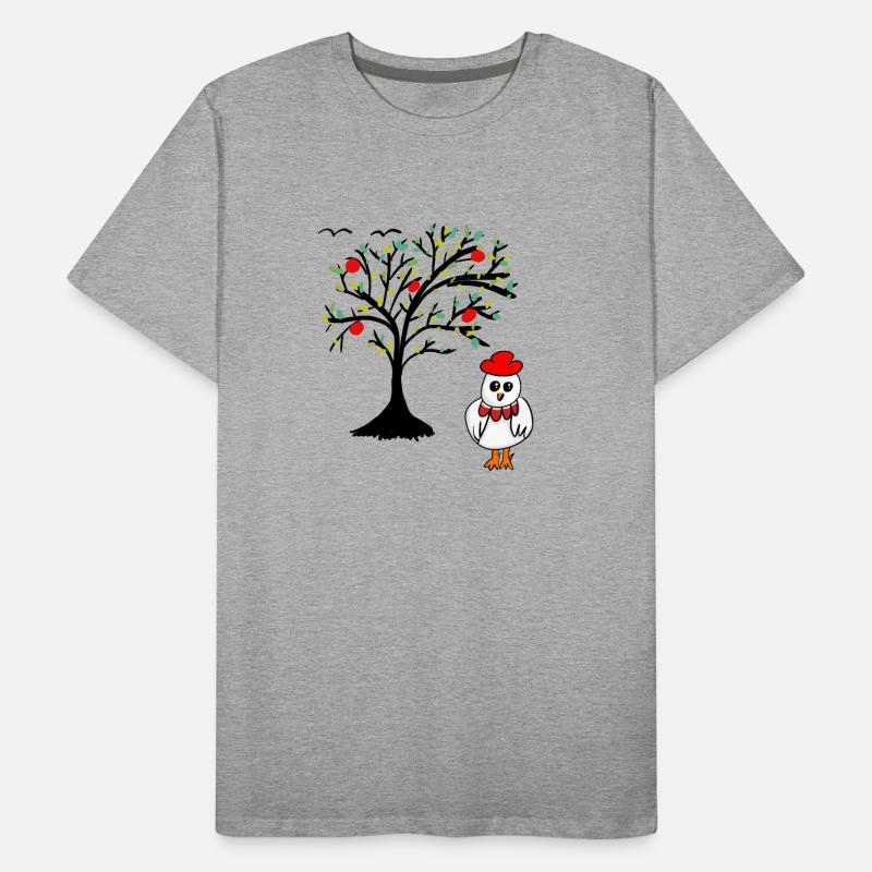 Apple Tree Chicken Hen Chickens Tree Men's Premium Organic T-Shirt