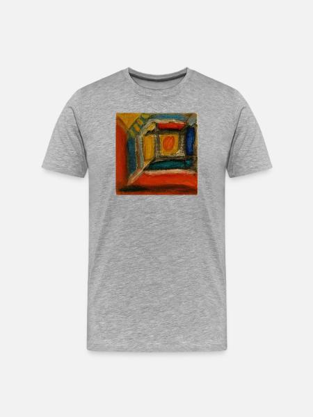 Farbiges Innenraum-Fragment - Männer Premium Bio T-Shirt - Grau meliert