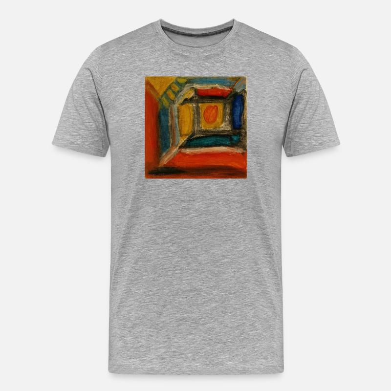 Farbiges Innenraum-Fragment - Männer Premium Bio T-Shirt - Grau meliert