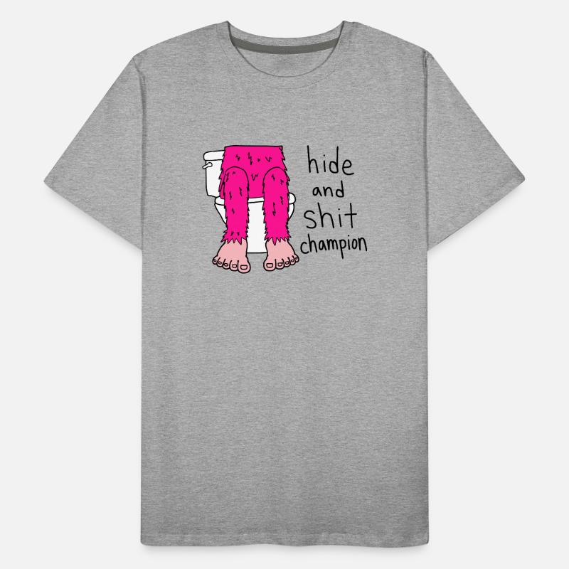 Hide And Shit Champion T-shirt bio Premium Homme
