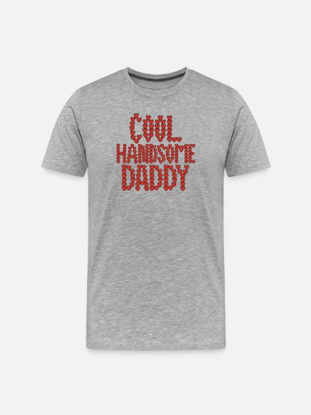 Cool handsome daddy - Men's Premium Organic T-Shirt - heather grey